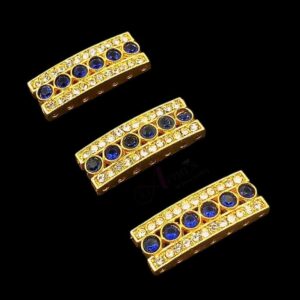KUNDAN0004- 4 PCS PACK OF BLUE KUNDAN CONNECTOR