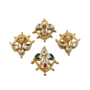 KUNDAN0012- ARNAS 2 PCS PACK OF DESIGNER KUNDAN BEADS