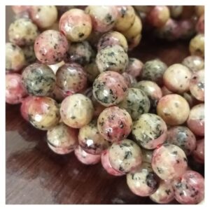 ONYX0001- 1 STRAND 8MM YELLOW BROWN MIX ONYX BEADS