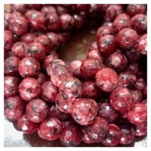 ONYX0003- 1 STRAND 8MM MAROON ONYX BEADS