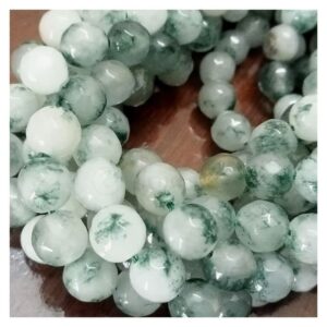 ONYX0004- 1 STRAND 8MM MOSS GREEN ONYX BEADS