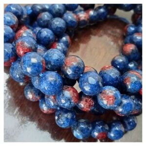 ONYX0006- 1 STRAND 8MM DARK BLUE ONYX BEADS