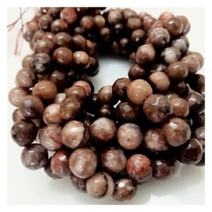 ONYX0007- 1 STRAND 8MM BROWN ONYX BEADS