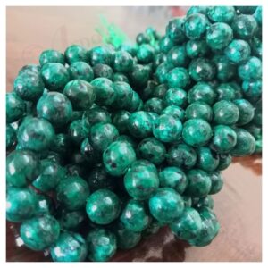 ONYX0010- 1 STRAND 8MM DARK GREEN ONYX BEADS