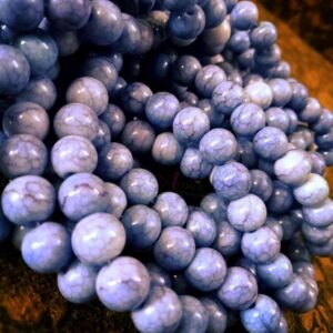 PLAINPERSIAN0003- 1 STRAND 8MM PURPLE PLAIN PERSIAN BEADS