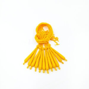 REGULARDORI08- 6 PCS PACK OF GOLDEN YELLOW HANDMADE ADJUSTABLE COTTON NECKLACE DORI, BACK ROPE CORD FOR JEWELLERY MAKING