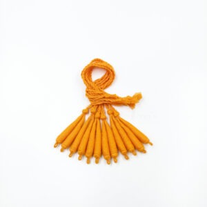 REGULARDORI09- 6 PCS PACK OF ORANGE YELLOW HANDMADE ADJUSTABLE COTTON NECKLACE DORI, BACK ROPE CORD FOR JEWELLERY MAKING