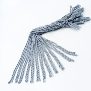 REGULARDORI34- 6 PCS PACK OF GREY HANDMADE ADJUSTABLE COTTON NECKLACE TWISTED SIMPLE DORI, BACK TWISTED SIMPLE ROPE CORD FOR JEWELLERY MAKING