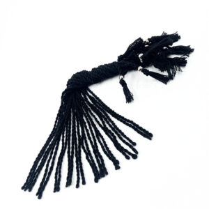 6 PCS PACK OF BLACK HANDMADE ADJUSTABLE COTTON NECKLACE TWISTED SIMPLE DORI, BACK TWISTED SIMPLE ROPE CORD FOR JEWELLERY MAKING