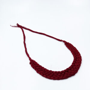REGULARDORI41- ARNAS MAROON HANDMADE COTTON BRAIDED BACK ROPE| BACK DORI FOR NECKLACE – 4 PCS PACK