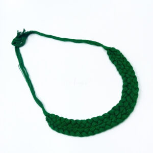 REGULARDORI42- ARNAS DARK GREEN HANDMADE COTTON BRAIDED BACK ROPE| BACK DORI FOR NECKLACE – 4 PCS PACK