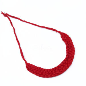 REGULARDORI43- ARNAS RED HANDMADE COTTON BRAIDED BACK ROPE| BACK DORI FOR NECKLACE – 4 PCS PACK