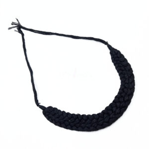 REGULARDORI46- ARNAS BLACK HANDMADE COTTON BRAIDED BACK ROPE| BACK DORI FOR NECKLACE – 4 PCS PACK