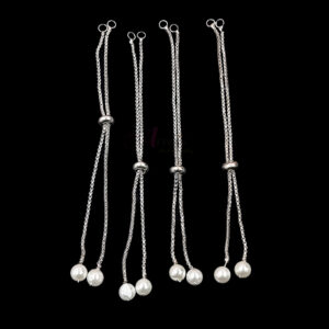 CHAIN0002- 4 PCS PACK OF SILVER BRACELET CHAIN FOR BRACELETE | RAKHI MAKING