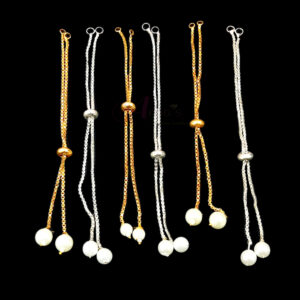 CHAIN0003- 10 PCS PACK OF GOLDEN (5 PCS) AND SILVER (5 PCS) BRACELETE CHAIN FOR BRACELETE | RAKHI MAKING