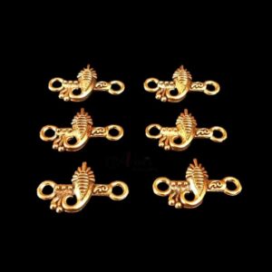 ECHARMS0013- ARNAS 2 PCS PACK OF ANTIQUE DESIGNER GOLDEN CHARMS FOR NECKLACE |BRACELET | RAKHI MAKING