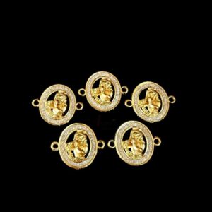 ECHARMS0014- ARNAS 2 PCS PACK OF ANTIQUE GOLDEN SHREE KRISHNA CHARMS FOR NECKLACE |BRACELET | RAKHI MAKING