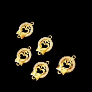 ECHARMS0015- ARNAS 2 PCS PACK OF ANTIQUE GOLDEN OM CHARMS FOR NECKLACE |BRACELET | RAKHI MAKING