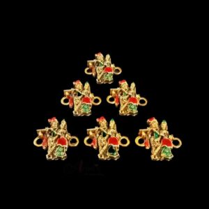 ECHARMS0022- ARNAS 2 PCS PACK OF ANTIQUE GOLDEN RAADHA KRISHNA CHARMS FOR NECKLACE |BRACELET | RAKHI MAKING