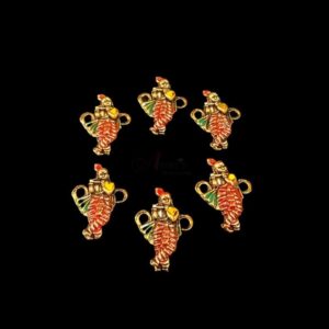 ECHARMS0023- ARNAS 2 PCS PACK OF ANTIQUE GOLDEN SHREE KRISHNA CHARMS FOR NECKLACE |BRACELET | RAKHI MAKING