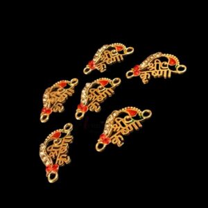 ECHARMS0029- ARNAS 2 PCS PACK OF ANTIQUE GOLDEN SHREE KRISHNA CHARMS FOR NECKLACE |BRACELET | RAKHI MAKING
