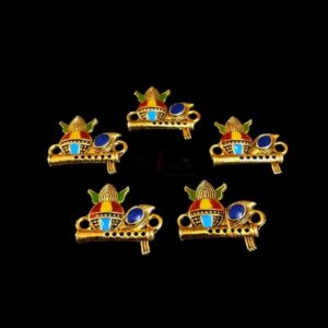 ECHARMS0032- ARNAS 2 PCS PACK OF ANTIQUE GOLDEN CHARMS FOR NECKLACE |BRACELET | RAKHI MAKING