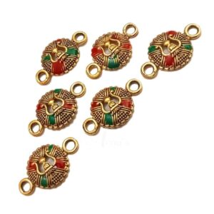 ECHARMS0041- ARNAS 2 PCS PACK OF ANTIQUE GOLDEN TRIDENT CHARMS FOR NECKLACE |BRACELET | RAKHI MAKING
