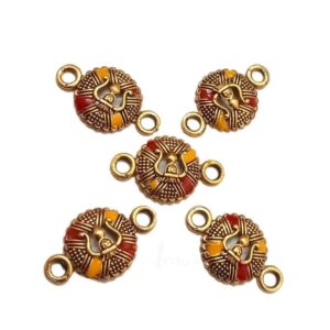 ECHARMS0042- ARNAS 2 PCS PACK OF ANTIQUE GOLDEN TRIDENT CHARMS FOR NECKLACE |BRACELET | RAKHI MAKING