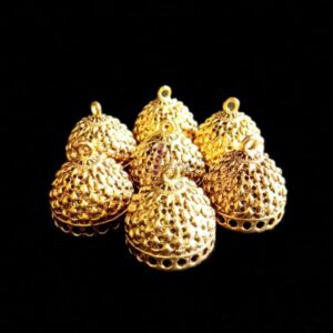 JHUMKAg0002- 3 PAIRS PACK OF GERMAN GOLD | OXIDIZED GOLDEN JHUMKIES FOR EARRING MAKING