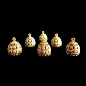 JHUMKAg0003- 3 PAIRS PACK OF GERMAN GOLD | OXIDIZED GOLDEN JHUMKIES FOR EARRING MAKING