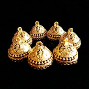 JHUMKAg0005- 3 PAIRS PACK OF GERMAN GOLD | OXIDIZED GOLDEN JHUMKIES FOR EARRING MAKING