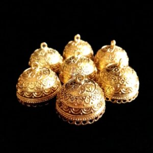 JHUMKAg0006- 3 PAIRS PACK OF GERMAN GOLD | OXIDIZED GOLDEN JHUMKIES FOR EARRING MAKING