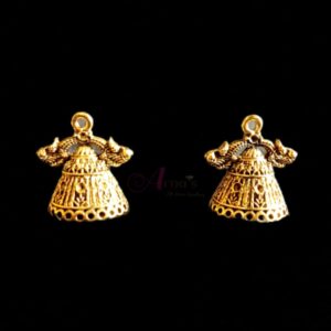 JHUMKAg0007- 3 PAIRS PACK OF GERMAN GOLD | OXIDIZED GOLDEN JHUMKIES FOR EARRING MAKING