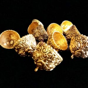 JHUMKAg0010- 3 PAIRS PACK OF GERMAN GOLD | OXIDIZED GOLDEN JHUMKIES FOR EARRING MAKING