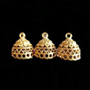 JHUMKAg0011- 3 PAIRS PACK OF GERMAN GOLD | OXIDIZED GOLDEN JHUMKIES FOR EARRING MAKING