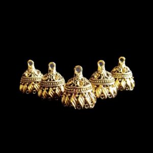 JHUMKAg0012- 3 PAIRS PACK OF GERMAN GOLD | OXIDIZED GOLDEN JHUMKIES FOR EARRING MAKINGb