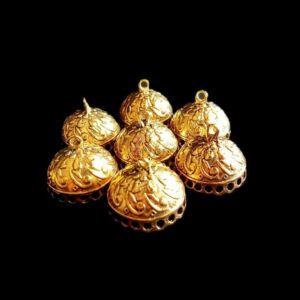 JHUMKAg0013- 3 PAIRS PACK OF GERMAN GOLD | OXIDIZED GOLDEN JHUMKIES FOR EARRING MAKING