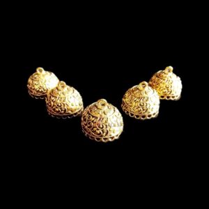 JHUMKAg0020- 3 PAIRS PACK OF GERMAN GOLD | OXIDIZED GOLDEN JHUMKIES FOR EARRING MAKING