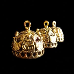 JHUMKAg0022- 3 PAIRS PACK OF GERMAN GOLD | OXIDIZED GOLDEN JHUMKIES FOR EARRING MAKING