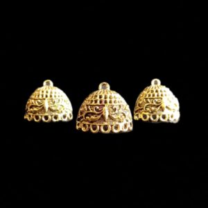 JHUMKAg0023- 3 PAIRS PACK OF GERMAN GOLD | OXIDIZED GOLDEN JHUMKIES FOR EARRING MAKING
