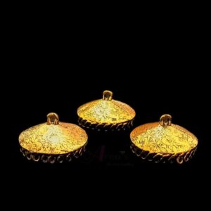JHUMKAg0031- 3 PAIRS PACK OF GERMAN GOLD | OXIDIZED GOLDEN JHUMKIES FOR EARRING MAKING