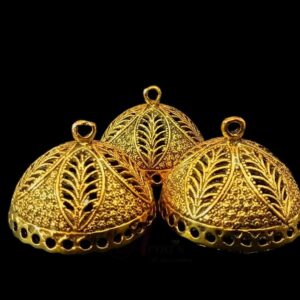 JHUMKAg0040- 2 PAIRS PACK OF GERMAN GOLD | OXIDIZED GOLDEN JHUMKIES FOR EARRING MAKING