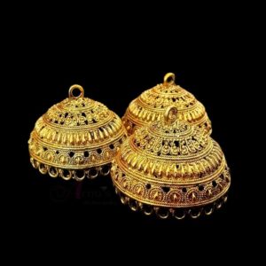 JHUMKAg0041- 2 PAIRS PACK OF GERMAN GOLD | OXIDIZED GOLDEN JHUMKIES FOR EARRING MAKING