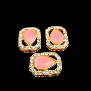 KUNDAN0034- ARNAS 4 PCS PACK OF BLUSH PINK STONE KUNDAN FOR JEWELLERY | BRACELETE | RAKHI MAKING