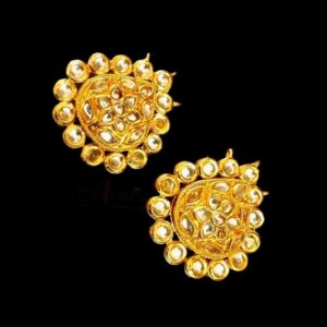 KUNDAN0040- ARNAS 1 PCS PACK OF PREMIUM MEENAKARI DESIGNER KUNDAN WITH BACK LOOP