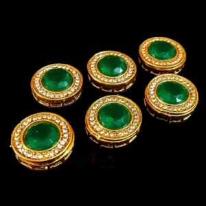 KUNDAN0047- ARNAS 2 PCS PACK OF DESIGNER KUNDAN FOR JEWELLERY | BRACELETE | RAKHI MAKING