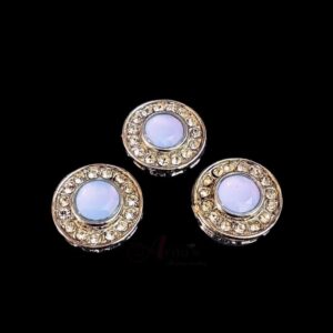 KUNDAN0051- ARNAS 4 PCS PACK OF ROUND KUNDAN FOR JEWELLERY | BRACELETE | RAKHI MAKING