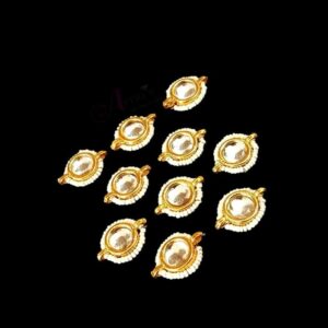 KUNDAN0078- ARNAS 4 PCS PACK OF KUNDAN BEADS FOR JEWELLERY | BRACELETE | RAKHI MAKING