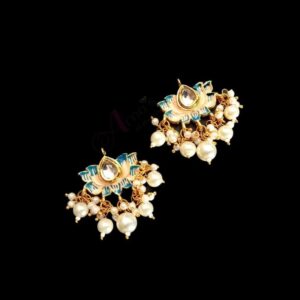 KUNDAN0099- ARNAS 1 PAIR OF LOTUS MOTIF KUNDAN BEADS FOR JEWELLERY | BRACELETE | RAKHI MAKING