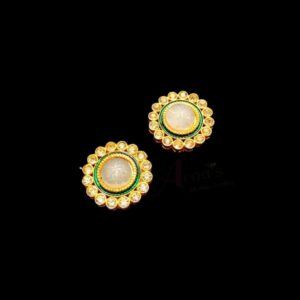 KUNDAN0101- ARNAS 2 PCS PACK OF ROUND STONE KUNDAN BEADS FOR JEWELLERY | BRACELETE | RAKHI MAKING